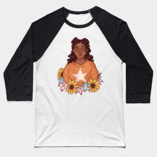 yaz: lotus, edelweiss, sunflowers Baseball T-Shirt